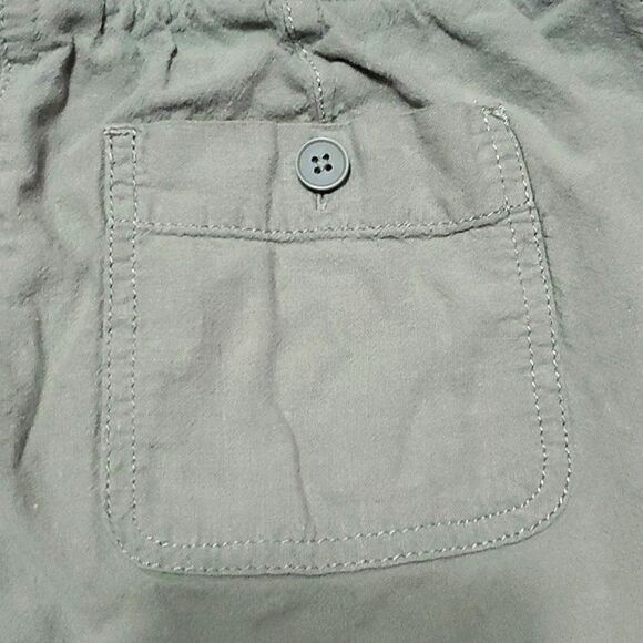 Talbots Sage Green Flat Front Utility Pull On Shorts Athleisure Boho - Picture 7 of 8